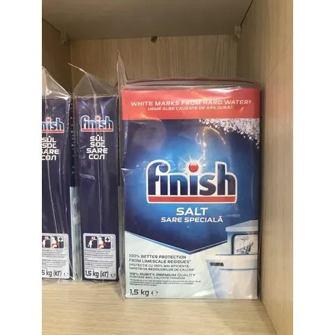 Muối Rửa Chén FINISH 1,2KG - Bảo vệ và Làm mềm nước cho Máy Rửa Bát Bosch, Siemens, Electrolux và Hàng Châu Âu Chính Hãng