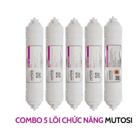 Bộ 5 Lõi Lọc Nước Chức Năng MUTOSI - T33, Mineral, Far Infrared, Nano Silver, Alkaline Hydrogen - Hàng Chính Hãng, Tiện Ích Gia Đình