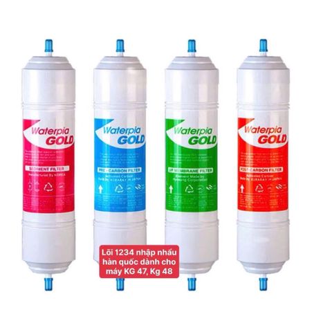 Combo 4 Lõi Lọc Waterpia GOLD - Thay Thế Cho Máy Nóng Lạnh Hàn Quốc - Lọc Nước Sạch An Toàn 실험실