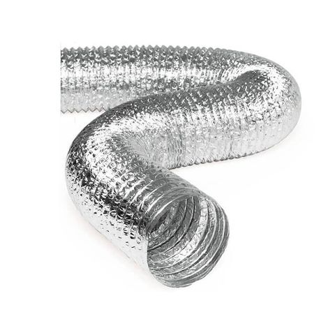Ống Bạc Mềm Phi 125mm - 2 Mét Ống Gió Chịu Nhiệt Dẫn Khói, Mùi Cho Máy Hút Âm Tủ - Tiện Lợi Cho Hệ Thống Thông Gió