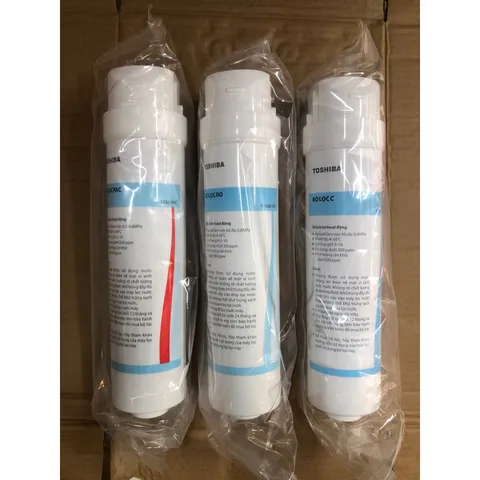 Bộ 3 Lõi Lọc Nước TOSHIBA F-1686 - Lõi Thô, Lõi R.O và Lõi Than Hoạt Tính - Hàng Chính Hãng, Dễ Dàng Thay Thế Tại Nhà