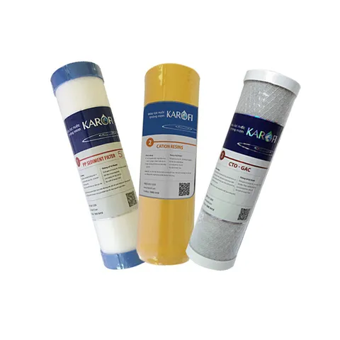 Bộ 3 Lõi Lọc Nước Karofi 1 2 3 - Chính Hãng Dành Cho Nước Cứng Nhiễm Đá Vôi - Bảo Vệ Màng RO Hiệu Quả