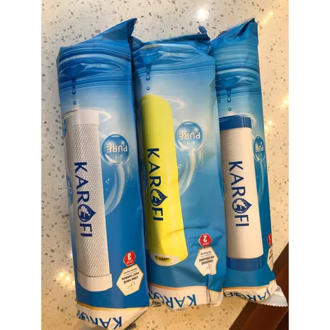 Bộ 3 Lõi Lọc Nước Karofi 1 2 3 - Chính Hãng Dành Cho Nước Cứng Nhiễm Đá Vôi - Bảo Vệ Màng RO Hiệu Quả