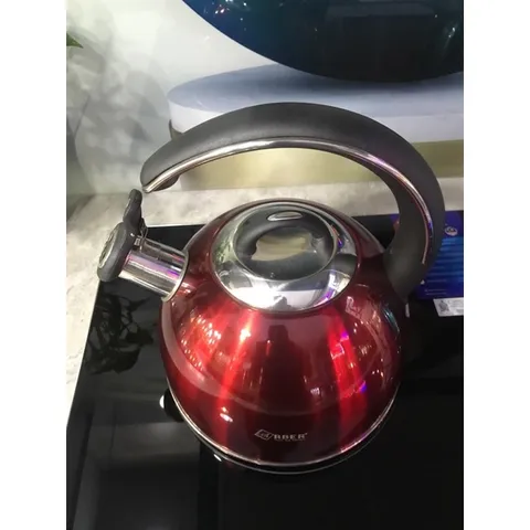 Ấm Đun Nước Arber AB03RED - Dung Tích 3L, Inox 304 Chất Lượng Cao, Sử Dụng Trên Mọi Loại Bếp, Thiết Kế Sang Trọng, Còi Báo Hiệu Sôi