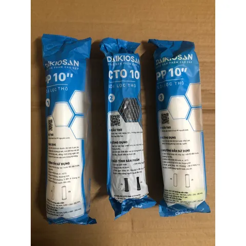 Bộ 3 Lõi Lọc Daikiosan Chính Hãng - Bảo Vệ Màng RO Cho Máy Lọc Nước RO - Lọc Thô Hiệu Quả