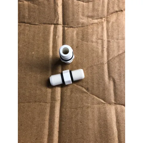 Bộ 2 cái nối thẳng 2 đầu ren ngoài 13x13 - Dụng cụ nối cốc lọc nước cao cấp, nhựa chất lượng trắng
