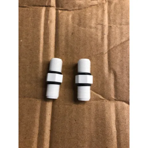 Bộ 2 cái nối thẳng 2 đầu ren ngoài 13x13 - Dụng cụ nối cốc lọc nước cao cấp, nhựa chất lượng trắng