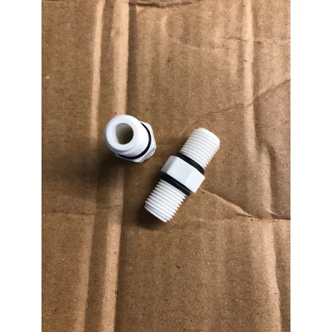 Bộ 2 cái nối thẳng 2 đầu ren ngoài 13x13 - Dụng cụ nối cốc lọc nước cao cấp, nhựa chất lượng trắng