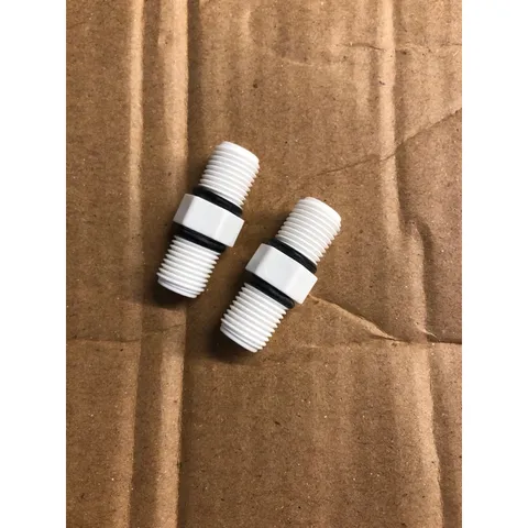 Bộ 2 cái nối thẳng 2 đầu ren ngoài 13x13 - Dụng cụ nối cốc lọc nước cao cấp, nhựa chất lượng trắng