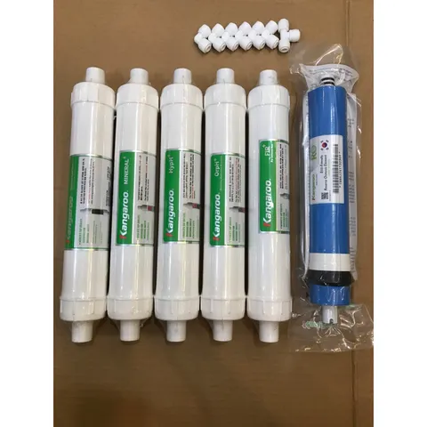 Combo 6 Lõi Lọc Nước Kangaroo 4-9 Chính Hãng - Phụ Kiện Cho Máy Lọc Nước Hydrogen KG-100HA, KG-100HB, KG-100HQ