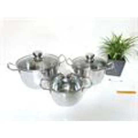 [KM] Bộ 3 Nồi nấu từ Fivestar nắp kính - Sử dụng được trên tất cả các loại bếp -Bảo Hành 5 năm