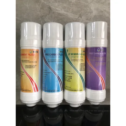 Combo 4 Lõi Lọc Nước Hàn Quốc 8inch - Loại U, Dài 23cm - Thay Thế Máy Lọc Cuckoo, Nước Sạch & An Toàn