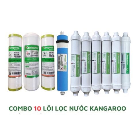 Bộ 10 Lõi Lọc Nước Kangaroo Hydrogen Chính Hãng - Lọc Sạch Virus, Vi Khuẩn, Tích Hợp Công Nghệ Hiện Đại