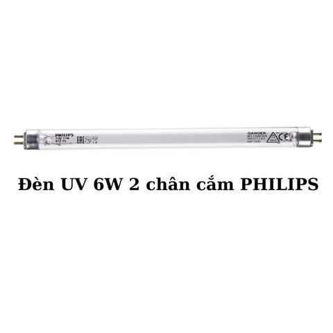 Bóng Đèn UV Diệt Khuẩn Philips 6W Karofi - Loại 2 Đầu 2 Chân, Hàng Chính Hãng, Tuổi Thọ 10.000h, Hiệu Quả Diệt Khuẩn 99,99%