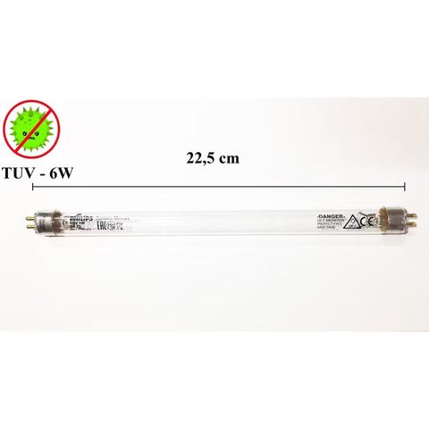 Bóng Đèn UV Diệt Khuẩn Philips 6W Karofi - Loại 2 Đầu 2 Chân, Hàng Chính Hãng, Tuổi Thọ 10.000h, Hiệu Quả Diệt Khuẩn 99,99%