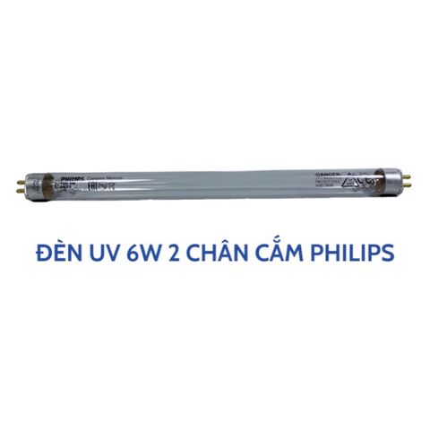 Bóng Đèn UV Diệt Khuẩn Philips 6W Karofi - Loại 2 Đầu 2 Chân, Hàng Chính Hãng, Tuổi Thọ 10.000h, Hiệu Quả Diệt Khuẩn 99,99%