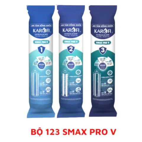 Bộ Lõi Lọc Nước Karofi Smax Pro V1 V2 V3 - Hàng Chính Hãng, Hiệu Quả Lọc Gấp 2 Lần, Tích Hợp Công Nghệ Smart Connect