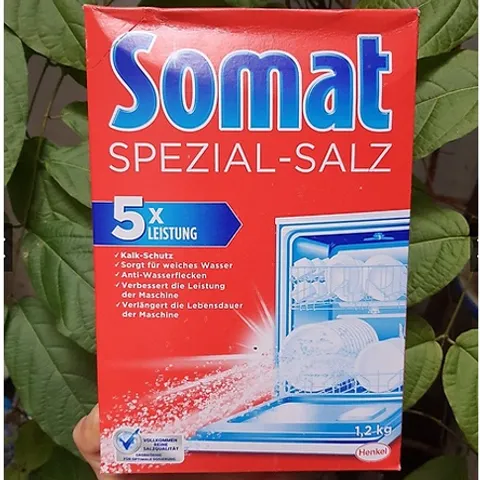 Muối Rửa SOMAT 1,2KG - Xuất xứ Châu âu - Giúp máy không bị bám cặn , vôi hóa