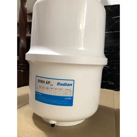 Bình áp Nhựa Radian KAROFI 3.2G - Hàng chính hãng, Dung tích 7 Lít, Bền bỉ cho máy lọc nước gia đình