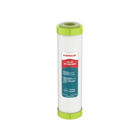 Lõi Lọc Thô SUNHOUSE Số 1 PP5 Micron Chính Hãng - Loại Bỏ Tạp Chất, Cặn Bẩn, Bảo Vệ Màng Lọc R.O, Thời Gian Thay Thế 3-6 Tháng