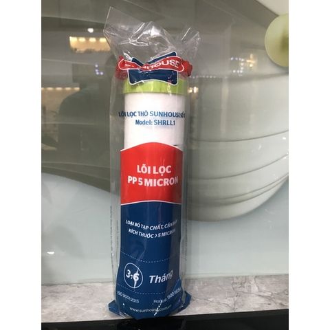 Lõi Lọc Thô SUNHOUSE Số 1 PP5 Micron Chính Hãng - Loại Bỏ Tạp Chất, Cặn Bẩn, Bảo Vệ Màng Lọc R.O, Thời Gian Thay Thế 3-6 Tháng
