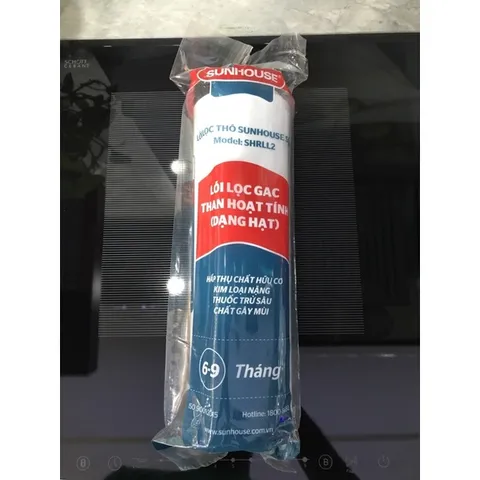 Lõi Lọc Thô SUNHOUSE Số 2 - Than Hoạt Tính Dừa Hấp Thụ Chất Bẩn Và Clo Trong Nước - Thay Thế 6-9 Tháng