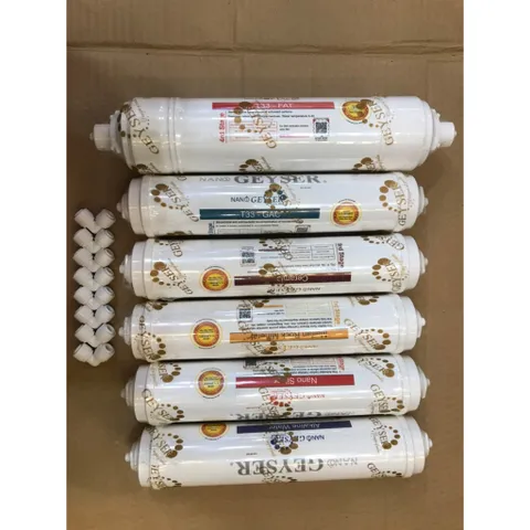 Bộ 6 Lõi Khoáng Geyser 4,5,6,7,8,9 - Hàng Chính Hãng Cung Cấp Khoáng Chất Cho Nước, Thích Hợp Dùng Cho Máy Lọc TK, GK, ECO
