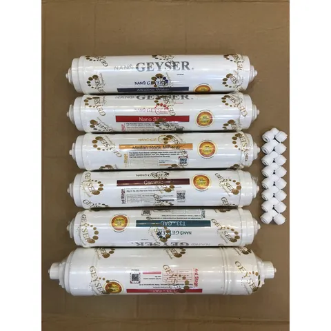 Bộ 6 Lõi Khoáng Geyser 4,5,6,7,8,9 - Hàng Chính Hãng Cung Cấp Khoáng Chất Cho Nước, Thích Hợp Dùng Cho Máy Lọc TK, GK, ECO