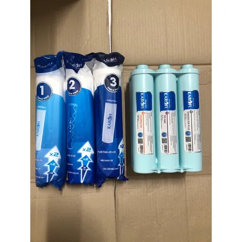 Combo Lõi Lọc KAROFI - Lõi 123 Smax Pro & Cụm 6 Lõi Smax 6.2 - Thay Thế Chính Hãng cho Máy Lọc Nước, Tăng Cường Chất Lượng Nước