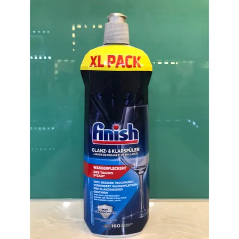 Nước làm bóng chén đĩa FINISH 5 trong 1 - Hàng chính hãng từ Châu Âu, giúp sáng bóng và khô nhanh hiệu quả, an toàn cho sức khỏe