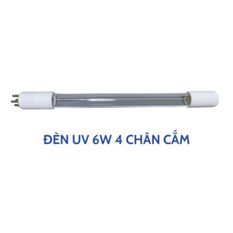 Bóng đèn cực tím UV 6W 4 chấu - Đèn tiệt trùng chống vi khuẩn cho máy lọc nước, diệt khuẩn 99,99% hiệu quả