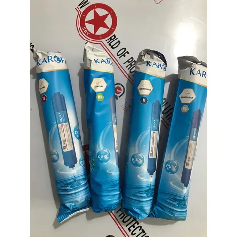 Bộ 4 Lõi Lọc KAROFI 5678 Chính Hãng - GAC-T33, Khoáng MINERAL, FAR INFRARED, NANO SILVER - Cung Cấp Khoáng Chất Cho Nước Uống Ngon Hơn