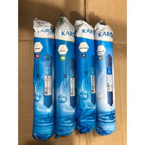 Bộ 4 Lõi Lọc KAROFI 5678 Chính Hãng - GAC-T33, Khoáng MINERAL, FAR INFRARED, NANO SILVER - Cung Cấp Khoáng Chất Cho Nước Uống Ngon Hơn