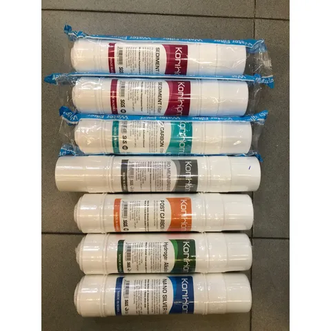 Bộ 7 Lõi Lọc Nước Korihome Chính Hãng - Lõi Sediment, Pre Carbon, RO, Post Carbon, Hydrogen Alkaline, Nano Silver - 100% Chất Lượng Cao