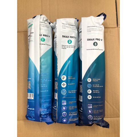 Bộ 3 Lõi Lọc 123 KAROFI SMAX PRO V - Thiết bị lọc nước chính hãng cho model KAQ-X16, KAQ-X26 - Bảo vệ sức khỏe gia đình bạn