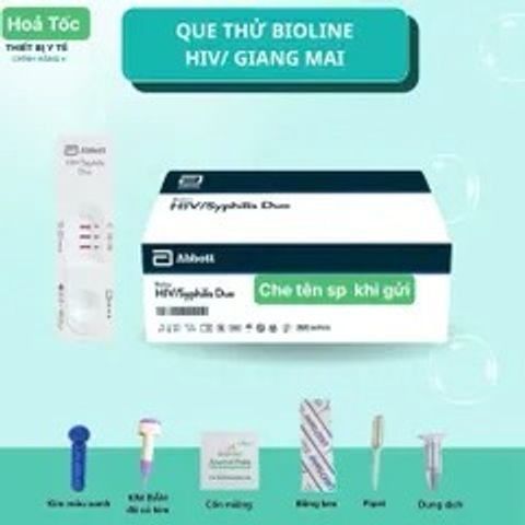 (Hàng công ty) Công cụ test DUO HIV và Giang Mai Chính hãng