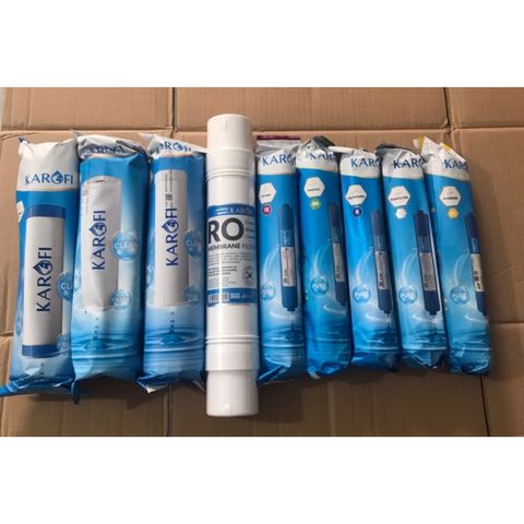 Bộ 9 Lõi Lọc Nước Karofi Chính Hãng - Thay Thế Cho Máy Lọc Nước Hydrogen M-I129/H - Giải Pháp Nước Sạch An Toàn