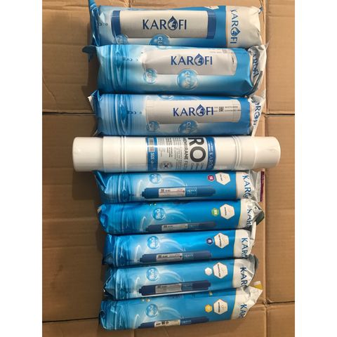 Bộ 9 Lõi Lọc Nước Karofi Chính Hãng - Thay Thế Cho Máy Lọc Nước Hydrogen M-I129/H - Giải Pháp Nước Sạch An Toàn