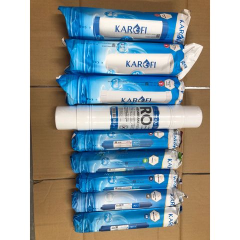 Bộ 9 Lõi Lọc Nước Karofi Chính Hãng - Thay Thế Cho Máy Lọc Nước Hydrogen M-I129/H - Giải Pháp Nước Sạch An Toàn