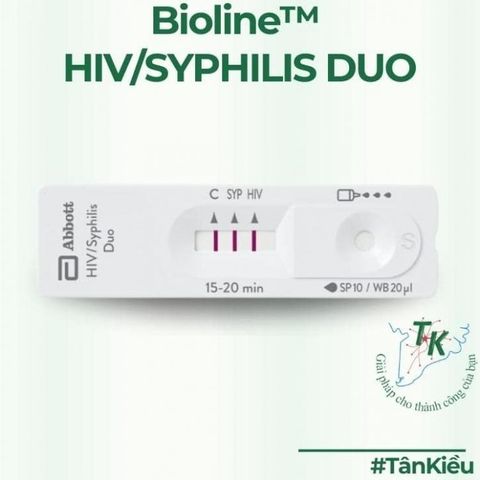 (Hàng công ty) Công cụ test DUO HIV và Giang Mai Chính hãng