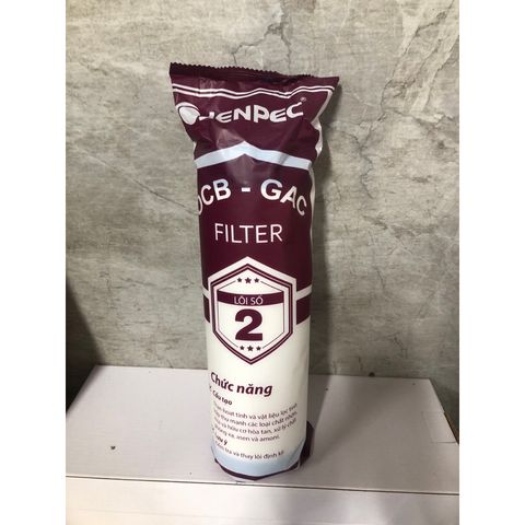 Lõi Lọc Nước JENPEC Số 2 OCB-GAC - Than Hoạt Tính Hàng Chính Hãng - Loại Bỏ Tạp Chất Hiệu Quả 5µm