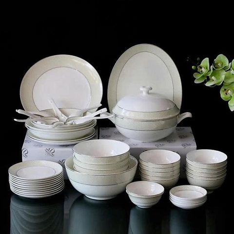 Bộ Bát Đĩa Sứ Xương Imperial London Aris 50 Món - Bát Đĩa Cao Cấp Châu Âu Phù Hợp Với Mọi Dịch Vụ Tiệc Tùng