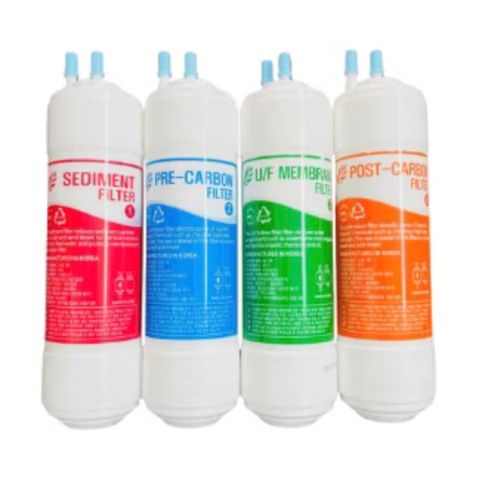 Bộ 4 Lõi Lọc Nước U/F Đầu U 25cm - Chính Hãng Nhập Khẩu Hàn Quốc, Thay Thế Máy Lọc Nước Cuckoo, Canzy, Ryo, Newlife