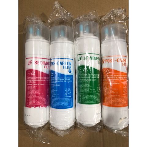 Bộ 4 Lõi Lọc Nước U/F Đầu U 25cm - Chính Hãng Nhập Khẩu Hàn Quốc, Thay Thế Máy Lọc Nước Cuckoo, Canzy, Ryo, Newlife