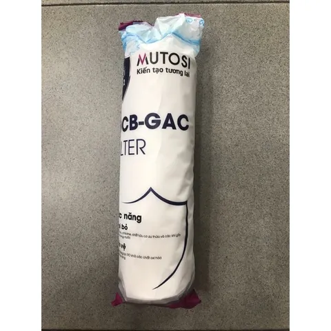 Lõi Lọc Số 2 MUTOSI OCB-GAC - Than Hoạt Tính Dạng Hạt, Loại Bỏ Clo và Chất Gây Mùi, Hàng Chính Hãng, Sử Dụng Tối Đa 9 Tháng