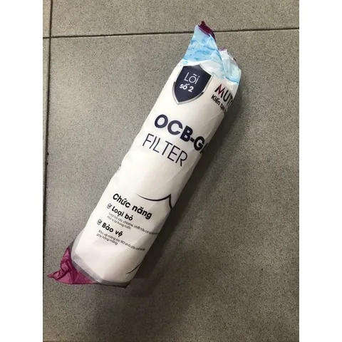 Lõi Lọc Số 2 MUTOSI OCB-GAC - Than Hoạt Tính Dạng Hạt, Loại Bỏ Clo và Chất Gây Mùi, Hàng Chính Hãng, Sử Dụng Tối Đa 9 Tháng