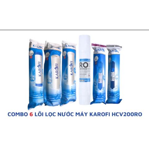 Bộ 6 Lõi Lọc Karofi Chính Hãng - Dùng Thay Cho Cây Nóng Lạnh HCV200RO - Lọc Nước Sạch, Bảo Vệ Sức Khỏe Gia Đình