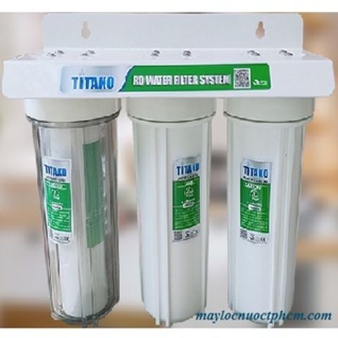 Bộ 3 Cốc Lọc Nước Sinh Hoạt 10inch TITAKO - Thiết Bị Lọc Thô Có Tay Mở, Bảo Vệ Nguồn Nước An Toàn Cho Gia Đình