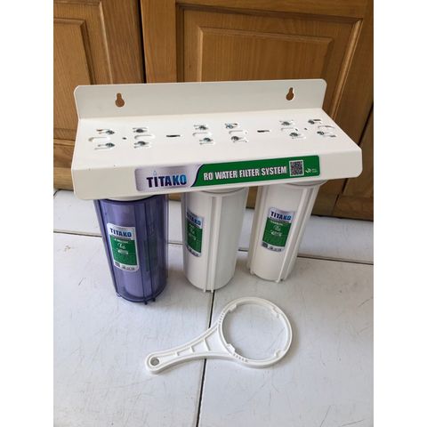Bộ 3 Cốc Lọc Nước Sinh Hoạt 10inch TITAKO - Thiết Bị Lọc Thô Có Tay Mở, Bảo Vệ Nguồn Nước An Toàn Cho Gia Đình
