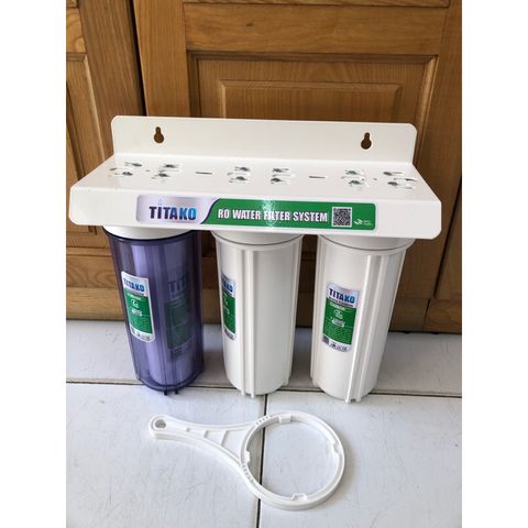 Bộ 3 Cốc Lọc Nước Sinh Hoạt 10inch TITAKO - Thiết Bị Lọc Thô Có Tay Mở, Bảo Vệ Nguồn Nước An Toàn Cho Gia Đình